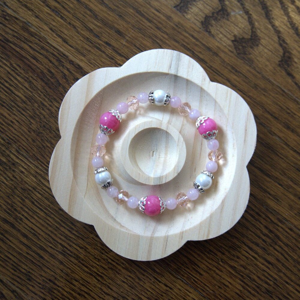 Jade & Rose Quartz Gemstone Bracelet ❘ Crystal ❘ Natural ❘ Healing【100% NEW】